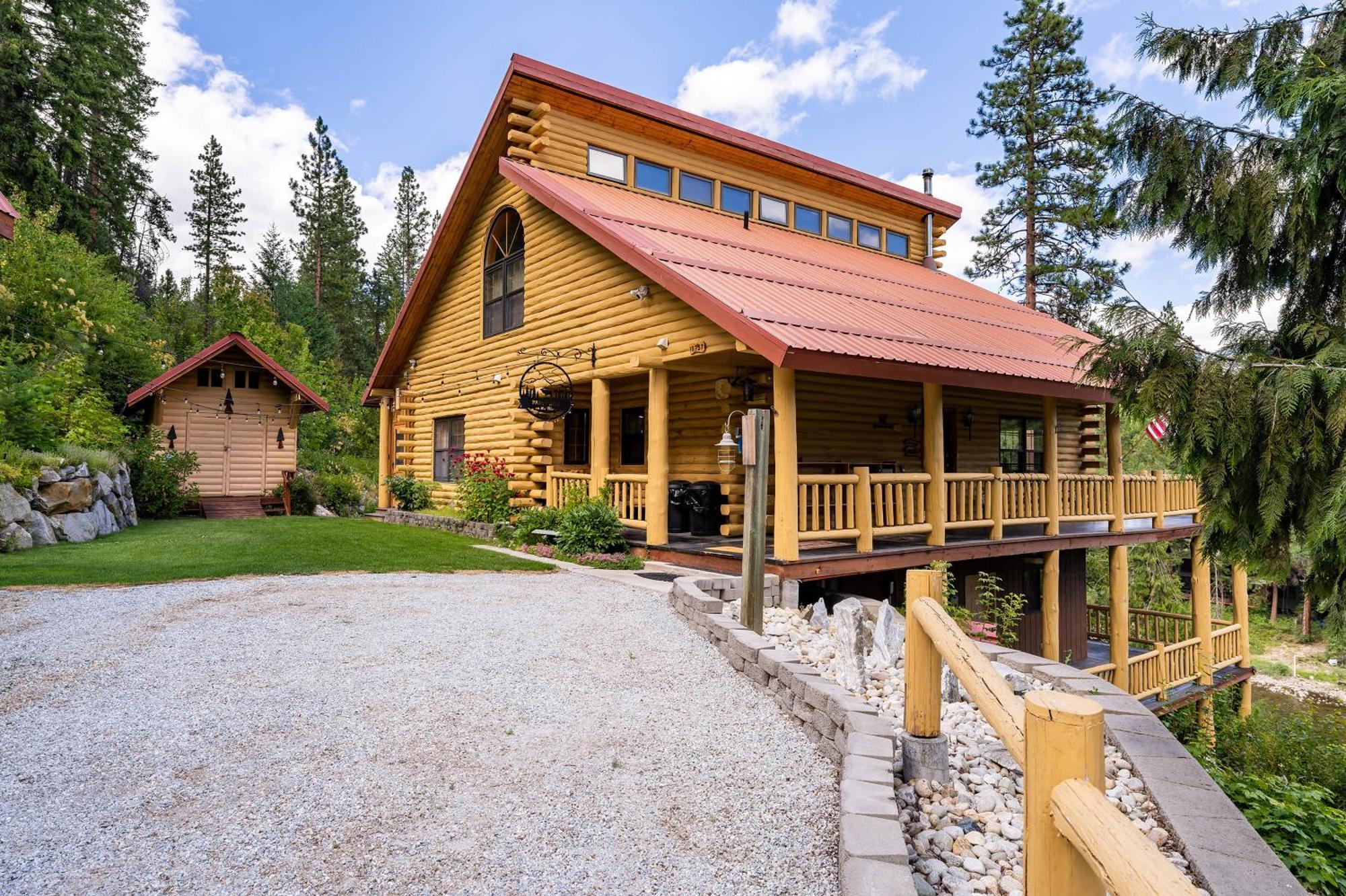 Log Cabin With Private Hot Tub On Wenatchee River! Leavenworth Exterior photo